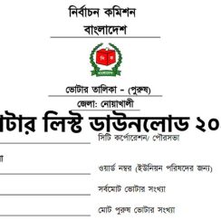 Voter List PDF Download Bangladesh