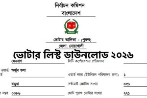 Voter List PDF Download Bangladesh